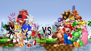 Sonic characters vs Mario characters.Who is strongest?