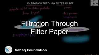 Filtration Through Filter Paper