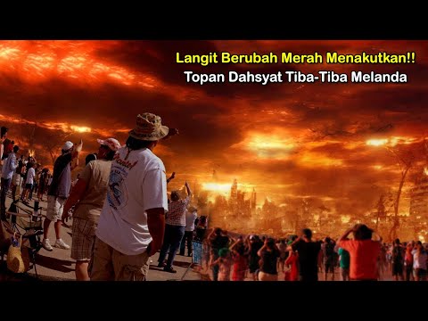 Warga Ketakutan! Langit Berubah Menjadi Merah Dibarengi Cuaca Buruk! Fenomena Alam