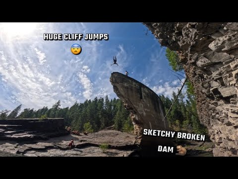 Jumping INSANE Abandoned Dam | Montana