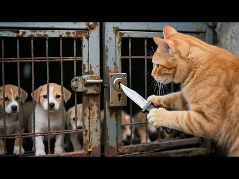 Mom Cat Chases Trafficked Puppies Truck 🚚🐶 Saves & Gives Cozy Home! | Heartwarming Tales Collection！