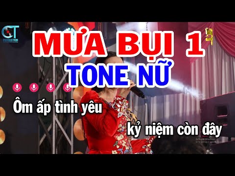 Karaoke Mưa Bụi 1 Tone Nữ Cm || Nhạc Sống Mới || Karaoke Tuấn Kiệt