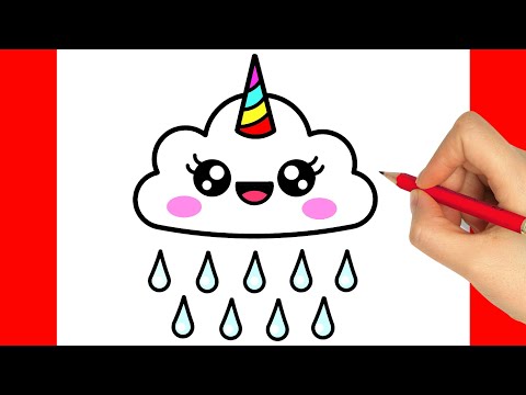 CÓMO DIBUJAR UNA NUBE DE LLUVIA