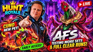 I GOT THE NEW PET EARLY! 🐾 CUNO + AFS FULL CLEARS | Hunt Royale LIVE