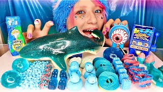【ASMR】青いハワイを食べる🫐💧🧢🦋🦕