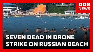 YouTube video thumbnail: Ukraine Accused of “Terror Attack” on Russian Beach Resort as 7 Killed and 40 Injured