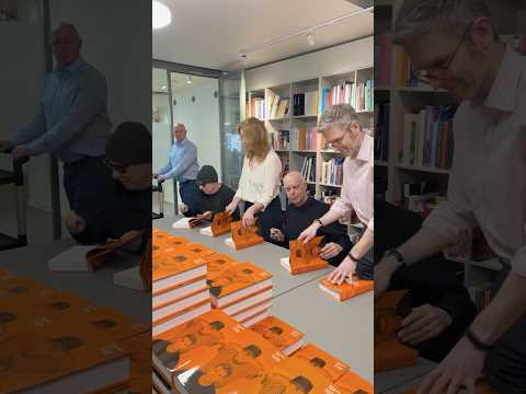 Neil Tennant and Chris Lowe signing their forthcoming PSB book, "Volume" #PetShopBoys