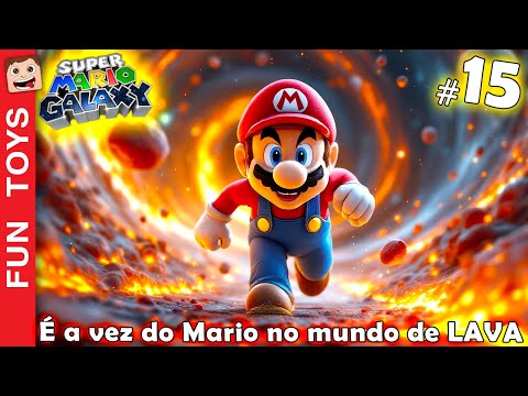 ⭐️ Super Mario Galaxy #15 - Agora é a vez do MARIO correr em um mundo de LAVA! Com 2 jogadores!