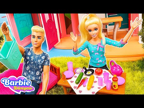 Ken'in Pazar Sabahı Alışveriş Macerası: Marketten ne alacak? 🛒🍳 Barbie oyunları.