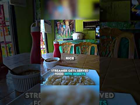 Streamer Served Food With Ants! 🐜😬 @HaraldBaldr #streamer #irl