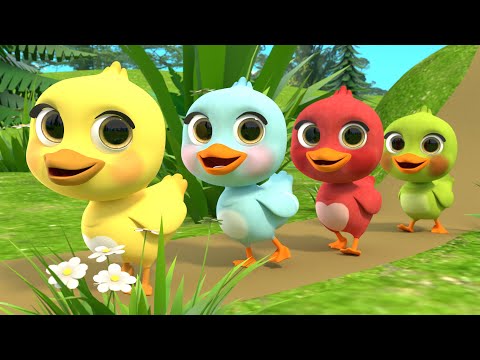 Five Little Ducklings (Rainbow Colors Version) +More Lalafun Nursery Rhymes & Kids Songs