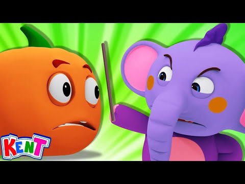 Five Cute Fruits Jumping On The Bed + Kids Songs And  Nursery Rhymes | Kent The Elephant