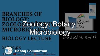 Zoology, Botany, Microbiology
