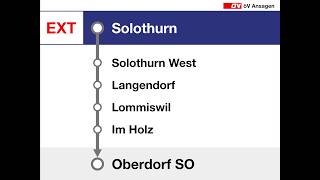 SBB TTS Ansagen • EXT • Solothurn – Oberdorf SO (Bahnfest Weissensteintunnel)