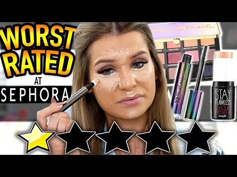 Testing EXTREMELY LOW RATED Sephora Makeup! Soo Bad...