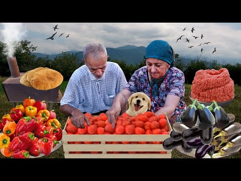 Harvesting Fruits and Vegetables in Sweet Grandma's village | 3 Best Vegetable Recipes