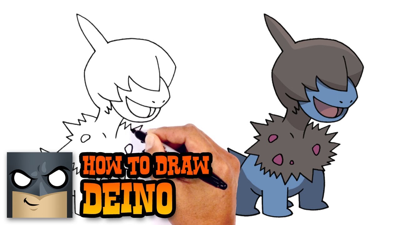 How to Draw Pokemon - Deino - Step by Step