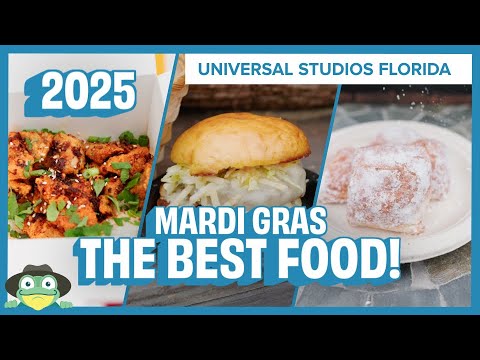 Trying the Best Food at Universal Mardi Gras 2025! Food, Tribute Store, Parade, T-Pain & More!