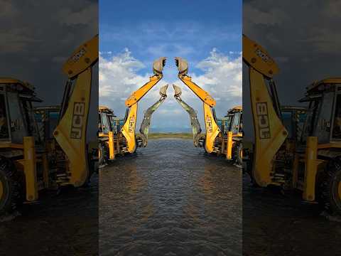 2 JCB JCB CRAZY STUNT 🔥🔥😎 #jcb #jcbvide9 #jcb3dx #backhoe #bulldozer #tractor #excavator