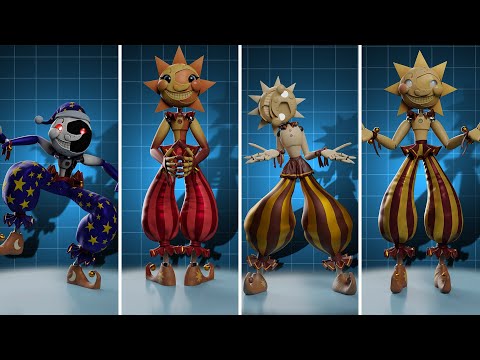 Sunrise and Moondrop FNaF AR Animations