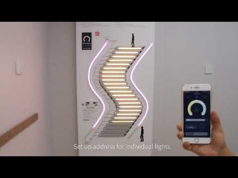 Tuya version of stairs can be controlled by mobile phone APP and wireless panel
