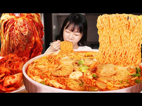 [면치기 레전드]새벽에 보면 안되는 영상ㅋㅋㅋ 10인분 대왕 떡만두 라면 먹방!!🔥ㅣ라면 리얼 먹방ㅣEat 7 Supersize Korean Spicy Ramen MUKBANG
