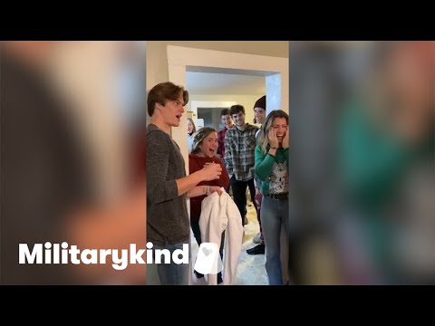 Airman stuns friends after crashing their party | Militarykind #Shorts