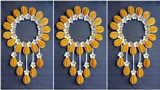 New! Paper flower wall hanging  || Wall Hanging Craft Ideas 