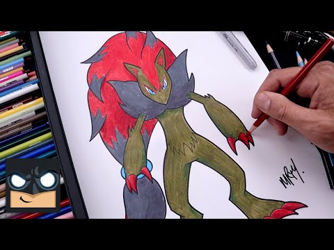 How To Draw Zoroark - Pokemon Draw & Color Tutorial (Step by Step)