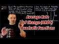 Calculating Average Rate of Change with Quadratic Functions