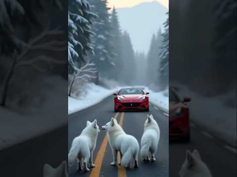 A fox's heroic actions saved a car driver from danger. 🦊 #rescue #fox #shorts