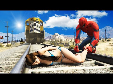 GTA V Water Ragdolls Ragdolls | SPIDERMAN Jumps/Fails Compilation #34 (Funny Moments)