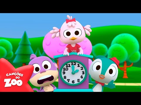 Hickory dickory dock com animais | Canções do Zoo 🐵 Desenhos Animados - Músicas Infantis