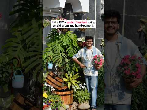 DIY Water Fountain 💦 for Home Garden #gardendesign #diycraft #ytshortsindia