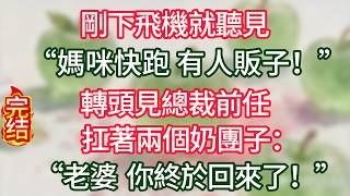 【故事】剛下飛機就聽見“媽咪快跑 有人販子！”，轉頭見總裁前任扛著兩個奶團子：老婆，你終於回來了！#故事#言情小說#一口氣看完#爽文
