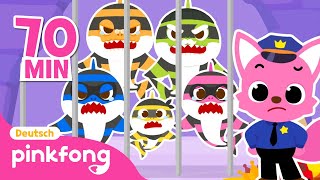 Hab dich!🚨 Versteckspiel mit der Dieb-Hai-Familie | Mix | Pinkfong, Baby Hai! Kinderlieder