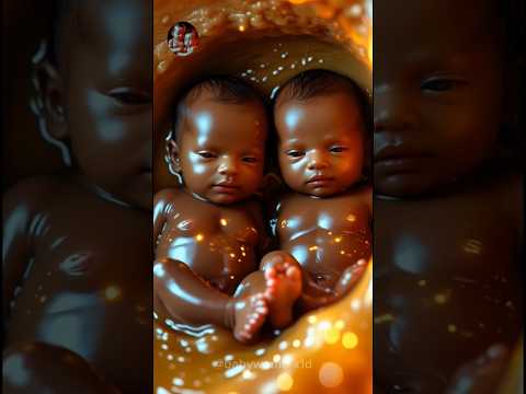 Golden Twins in the Womb ✨️One Heart, Two Lights  #shorts #twins #twinsbaby #baby #babies