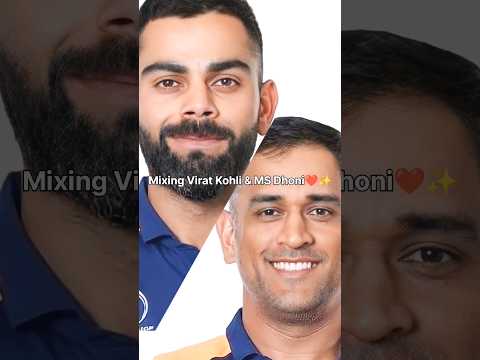 Mixing Virat Kohli & MS Dhoni✨❤️? #viratkohli #msdhoni #dhoni #digitalart
