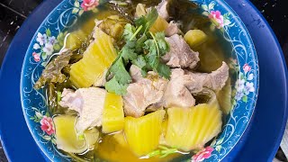 ต้มจืดผักกาดดองใส่กระดูกอ่อนหมูพร้อมเคล็ดลับการต้มกระดูกหมูเปื่อยไว | ครัวแม่หงษ์ ￼