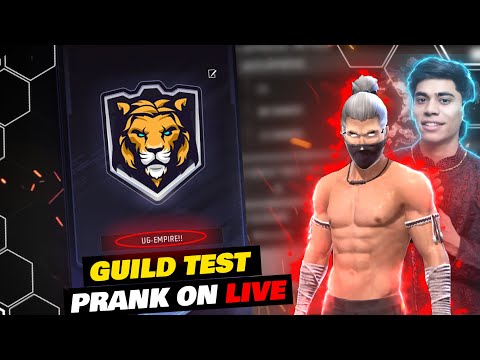GUILD TEST PRANK ON @UnGraduateGamer Live 1 vs 4 🤡 | Free Fire
