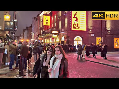 🎄 Christmas Night Walk in London-2024 🎅Markets, Lights & Holiday Vibes[4K HDR]