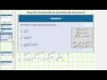Rational Exponents and Simplification