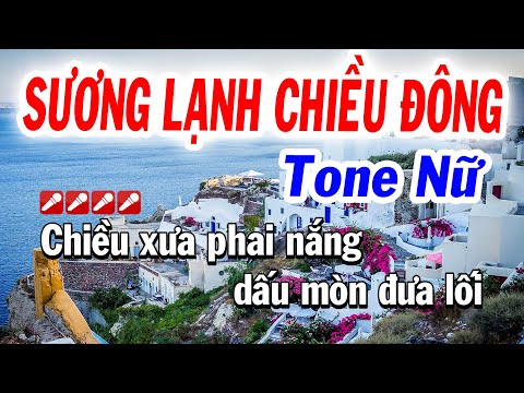 Karaoke Sương Lạnh Chiều Đông Tone Nữ Slowrock ( Sol Thứ ) Karaoke Tuyết Nhi