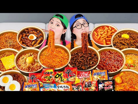 Convenience Store RAMEN Spicy Noodles Mukbang 편의점 라면 먹방 DONA 도나