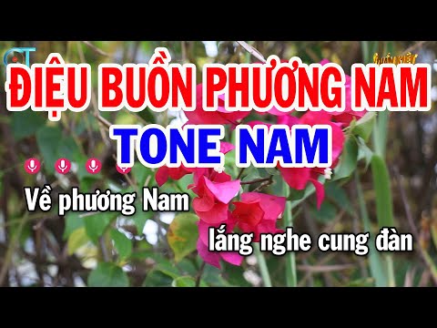 Karaoke Điệu Buồn Phương Nam Tone Nam ( Am ) Nhạc Sống Mới | Karaoke Tuấn Kiệt