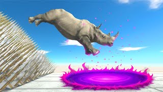 Jump and Escape from Spikes and Enter Evolve Gate - Animal Revolt Battle Simulator
