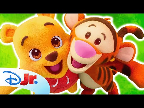 Winnie the Pooh Bounces on a Trampoline | Playdate with Winnie the Pooh |@disneyjr