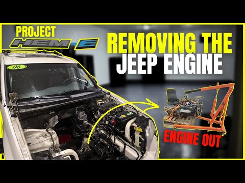 Tesla Swap Begins: Removing the Engine from a 2006 Jeep