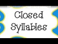 Exploring Open and Closed Syllables
