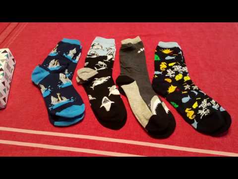 Zmart Men's Shark Novelty Crew Socks, size 8 to 13